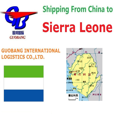 Servicios de envío asequibles desde a Sierra Leona Tipo de envío FCL y LCL Tiempo de tránsito 30-60 días