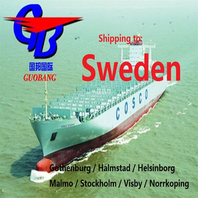 Transporte marítimo de Suecia a Suecia El mejor servicio con un suministro total de 8000-10000 kg y capacidad aduanera