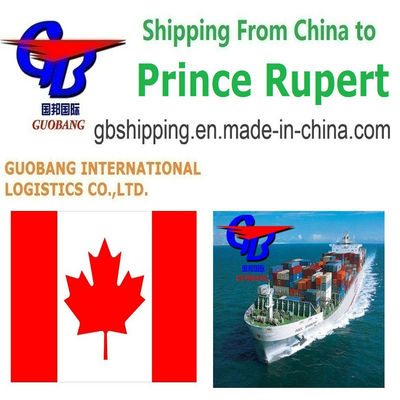 Servicios de transporte por camión, recogida de proveedores en puertos/almacenes, transporte marítimo de mercancías a Prince Rupert, Canadá, incluido el seguro adicional
