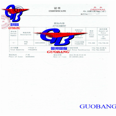 Conveniente Certificación de Origen CIQ y Fumigation Sosa con servicio de envío por correo