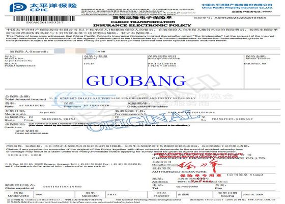 Documento de envío internacional de Aramex
