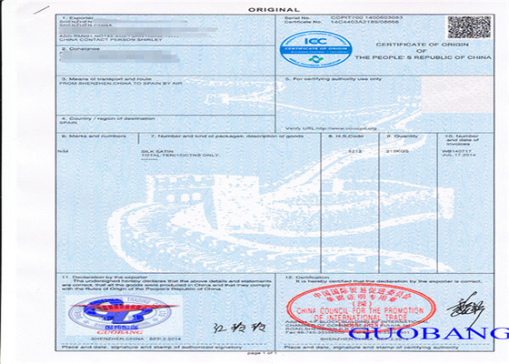 Certificado Internacional CCPIT